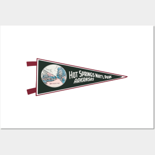 Vintage Style Hot Springs National Park Pennant Posters and Art